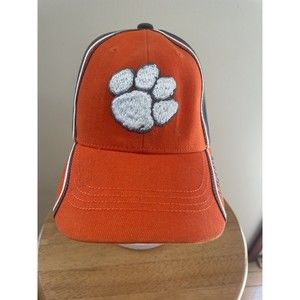 Clemson Tigers Orange W/White Logo Grey Strapback Hat Captivating Headgear